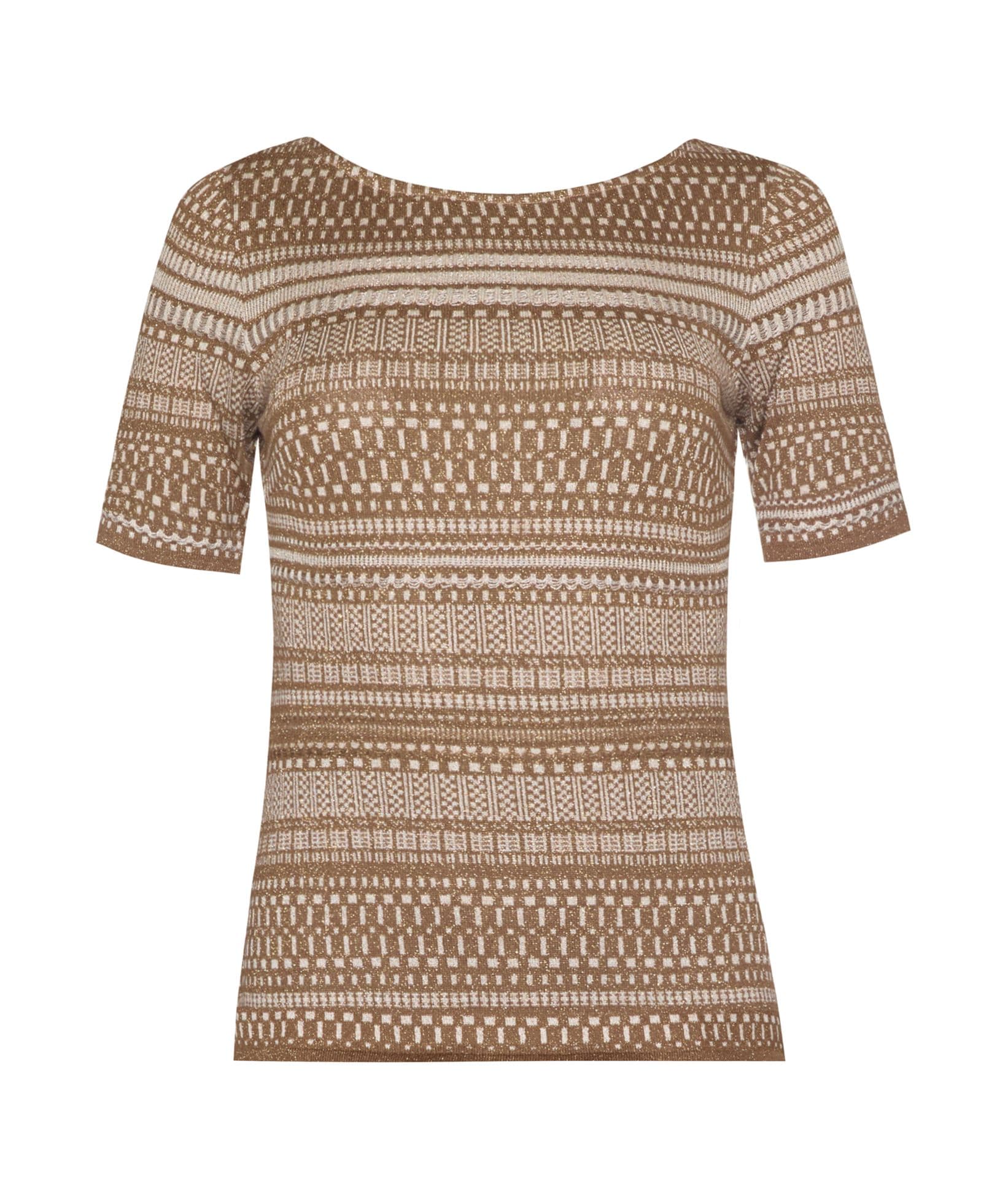 Zeus+Dione | Tan ivory Iokaste short sleeve top Zeus+Dione