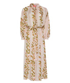 Cristina Beautiful Life | Light pink printed Adin midi shirt dress