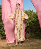 Cristina Beautiful Life | Light pink printed Adin midi shirt dress
