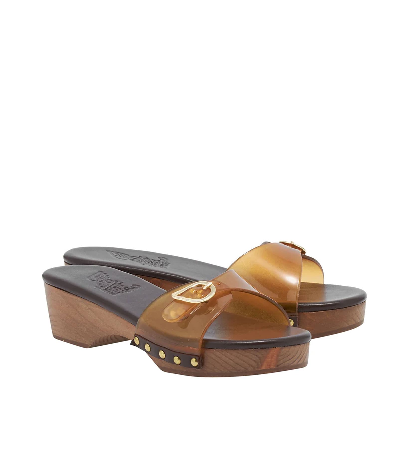 Ancient Greek Sandals | Caramel jelly Omonia clogs Ancient Greek Sandals