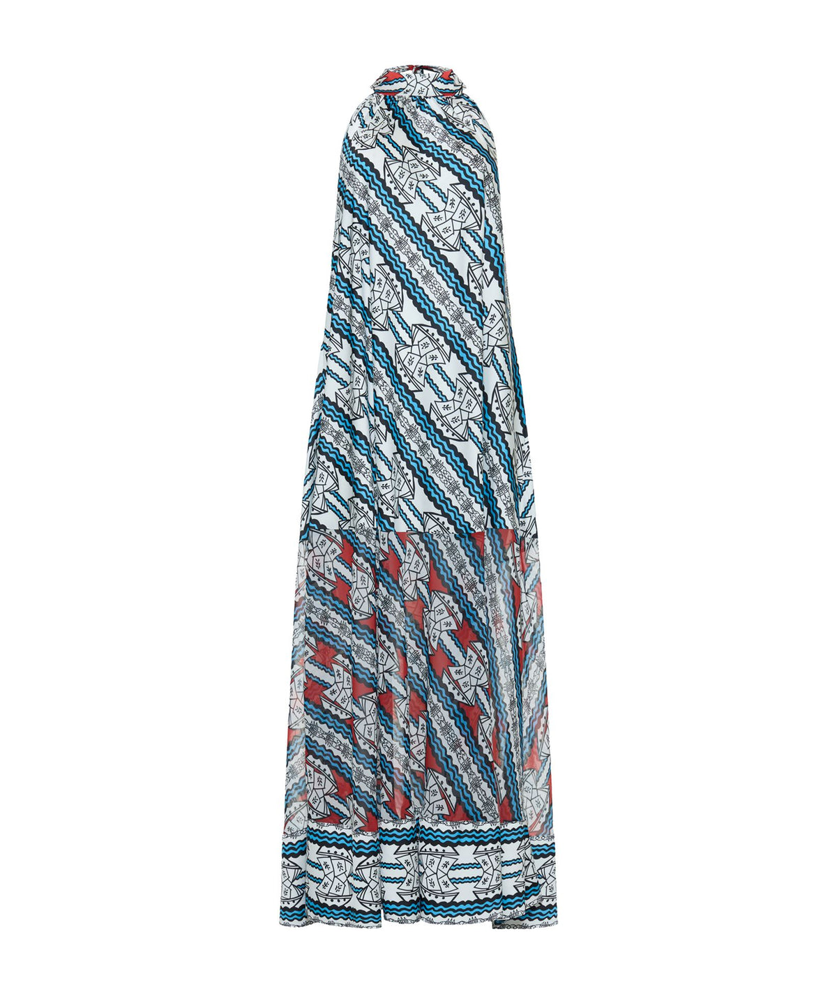 The Artians | Multicolor printed Choikon halter maxi dress