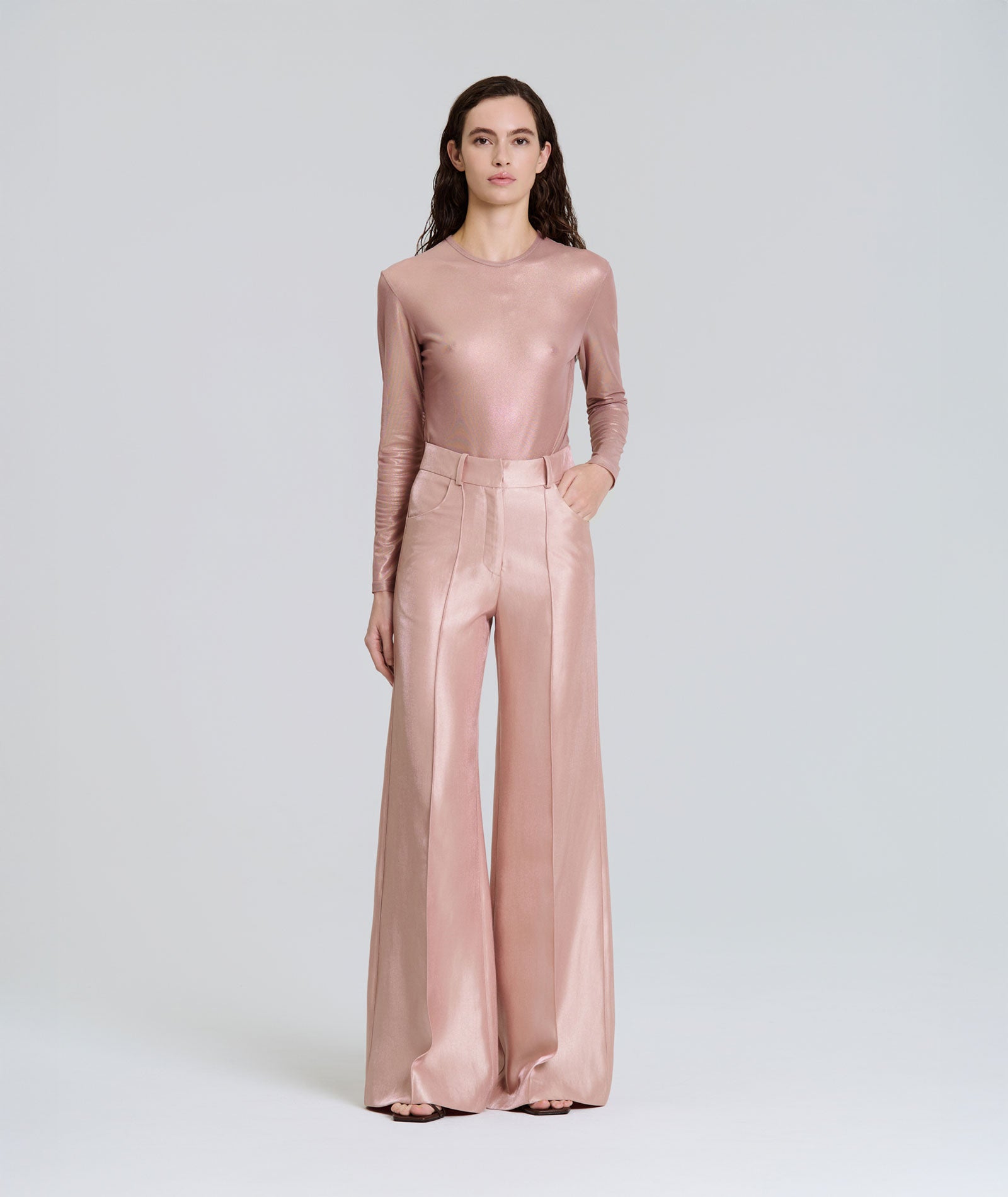 Stelios Koudounaris | Beige high-waisted flared pants
