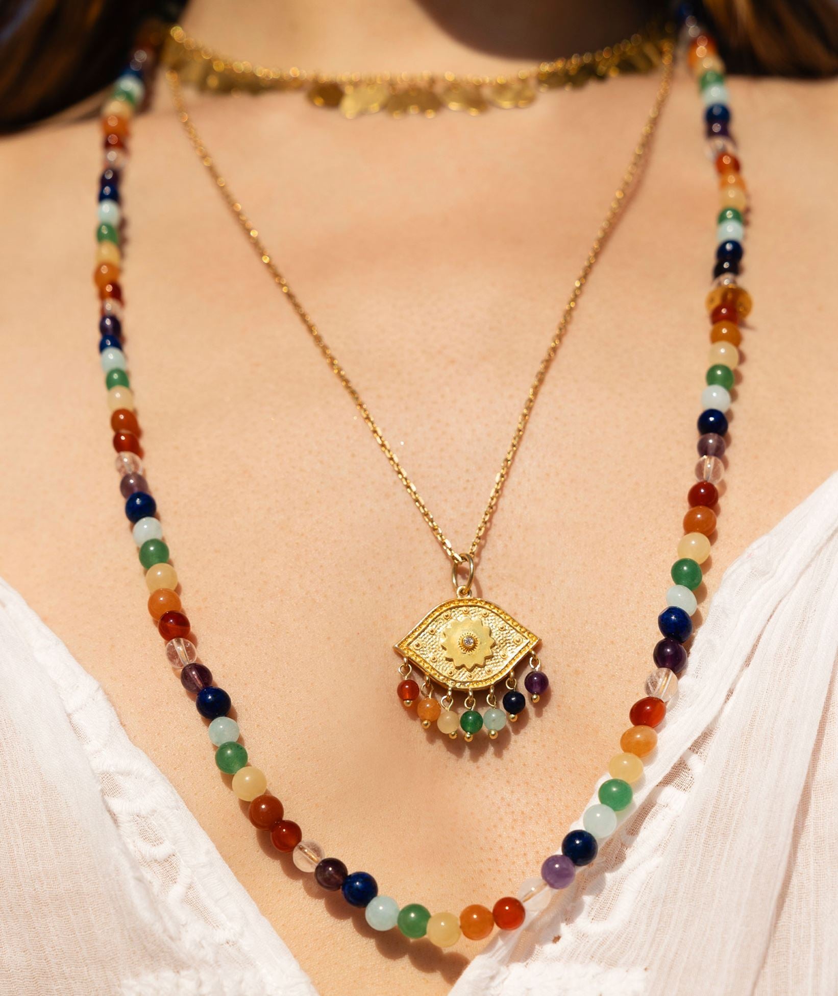 Antonia Karra | Chakra beaded necklace - multicolor
