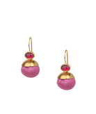 Katerina Makriyianni | Candy Ball silk earrings - dusty pink