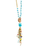 Katerina Psoma | Amphitrite gold-plated long necklace - turquoise