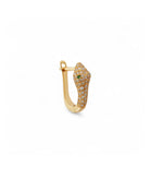 Ileana Makri | Baby Boa Huggies earrings - yellow gold with diamonds