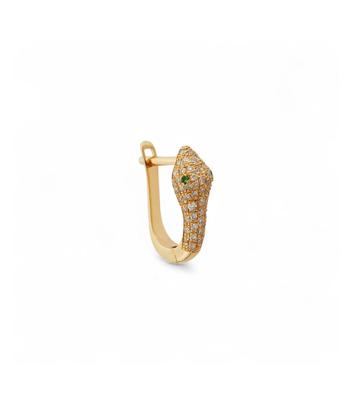 Ileana Makri | Baby Boa Huggies earrings - yellow gold with diamonds