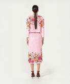 Costarellos | Pink floral sequined Crissy jacket