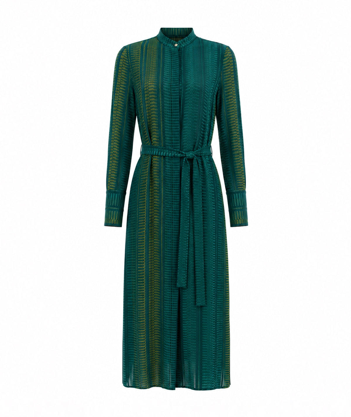 Green silk-blend Hera midi dress – Aesthet