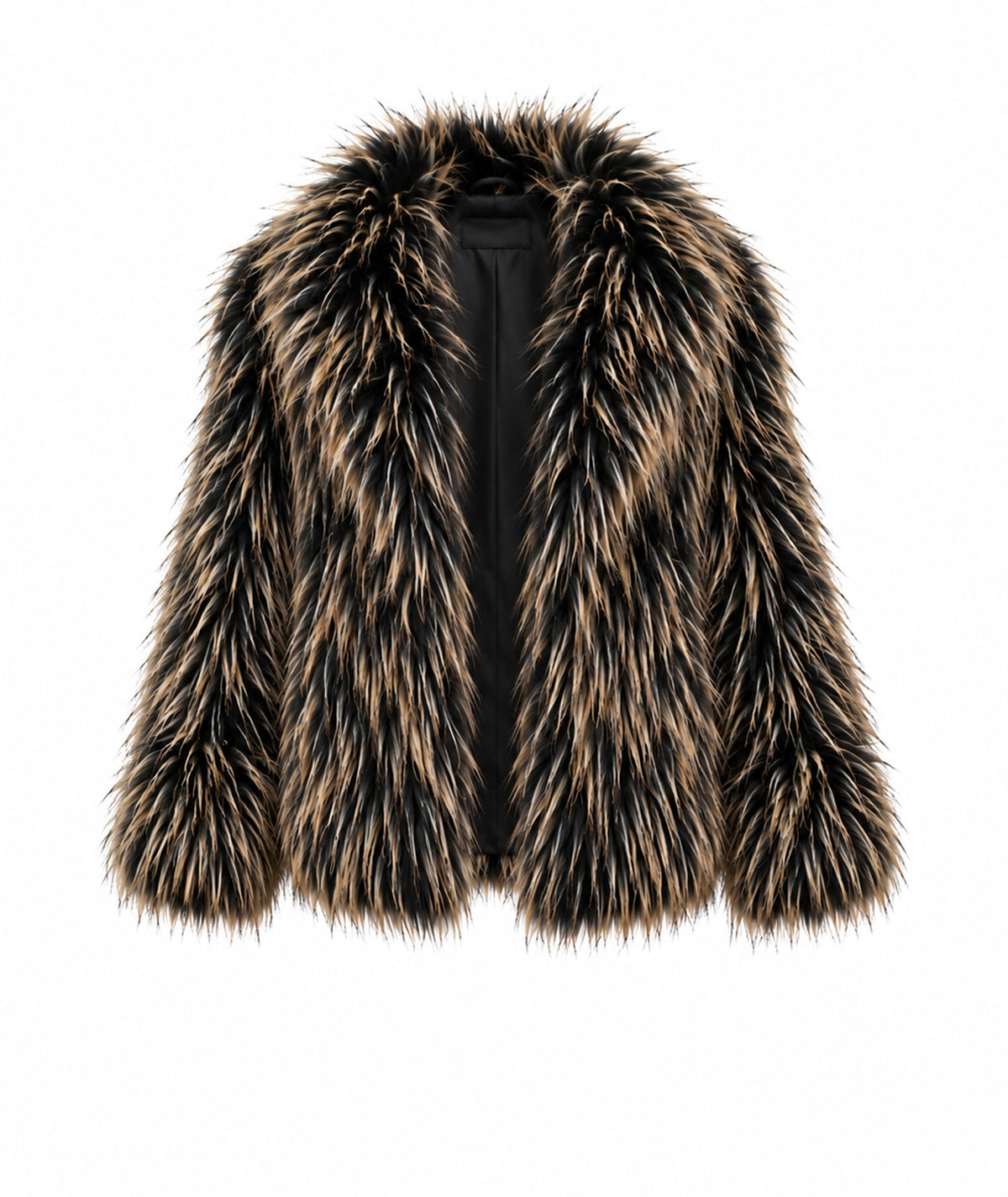 Lace | Black beige faux fur Isabeau jacket