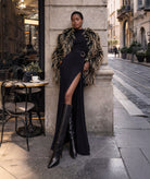 Lace | Black beige faux fur Isabeau jacket
