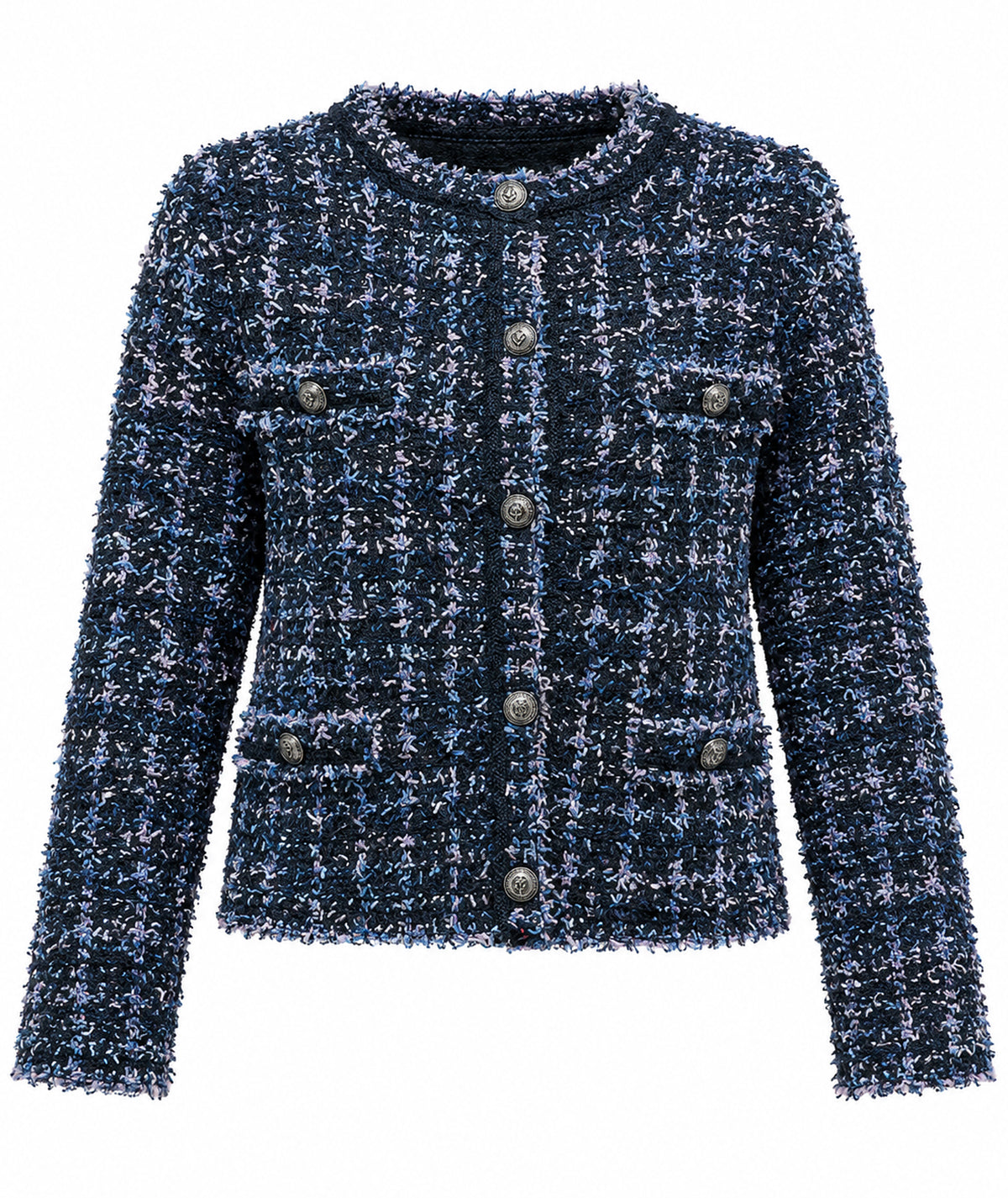Tailor Made | Anthracite blue knitted jacket