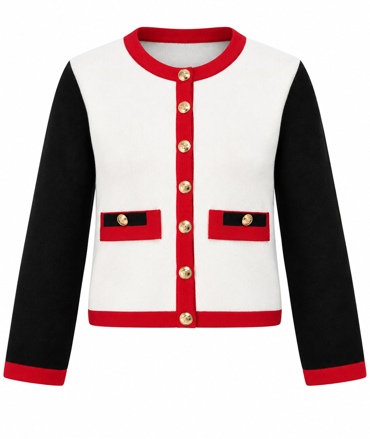 Tailor Made | Black white knitted cardigan