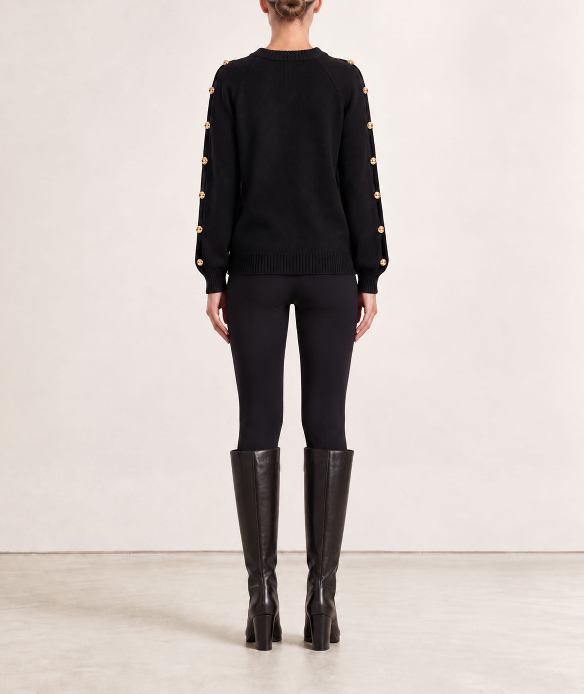 Tailor Made | Black knitted cut-out leggings