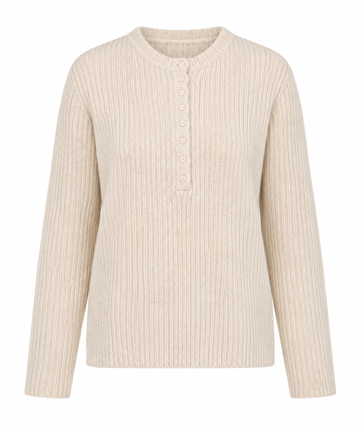Tailor Made | Off-white rib-knitted sweater