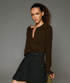 Tailor Made | Brown rib-knitted sweater