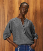 Tailor Made | Grey knitted buttoned sweater