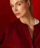 Tailor Made | Bordeaux knitted buttoned sweater