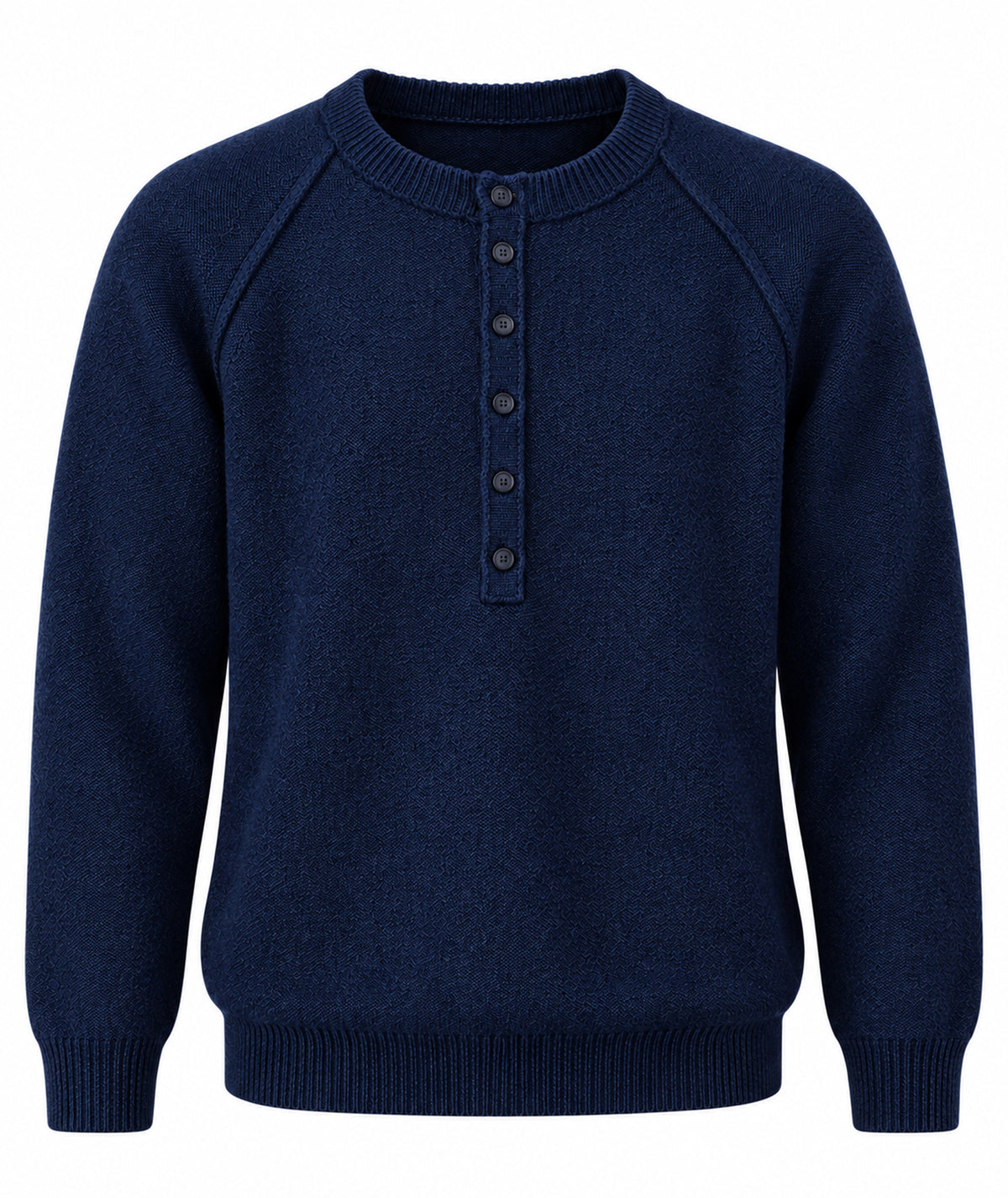 Tailor Made | Navy blue knitted buttoned sweater