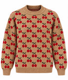 Tailor Made | Camel knitted printed sweater
