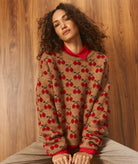 Tailor Made | Camel knitted printed sweater