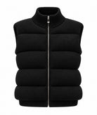 Tailor Made | Black knitted puffer sleeveless jacket