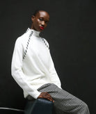 Tailor Made | Off-white knitted turtleneck sweater