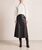 Tailor Made | Off-white knitted turtleneck sweater