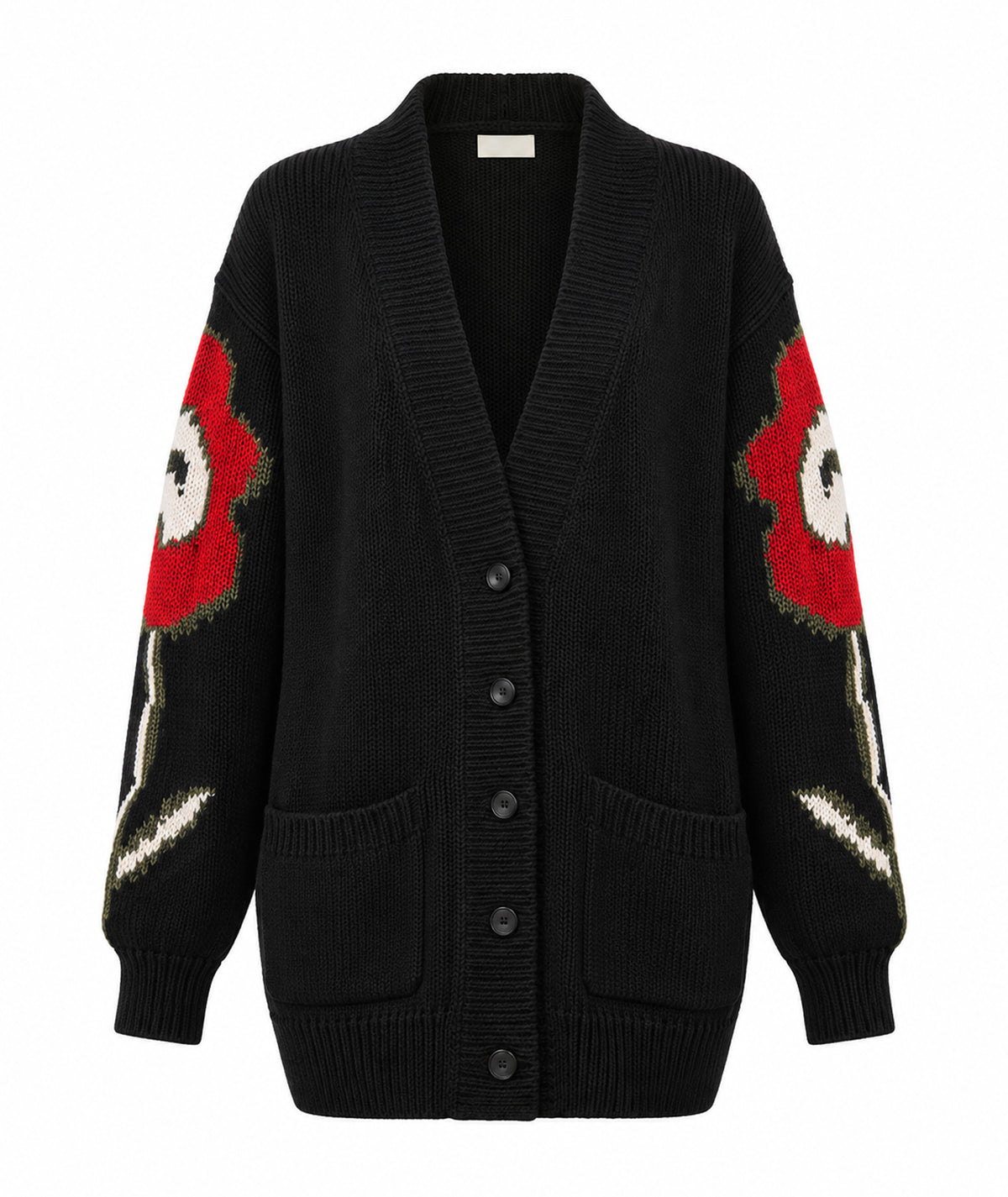 Tailor Made | Black knitted oversized cardigan