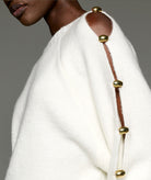 Tailor Made | Off-white knitted cut-out sweater