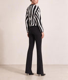 Tailor Made | Black knitted zebra print cardigan