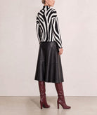 Tailor Made | Black knitted zebra print sweater