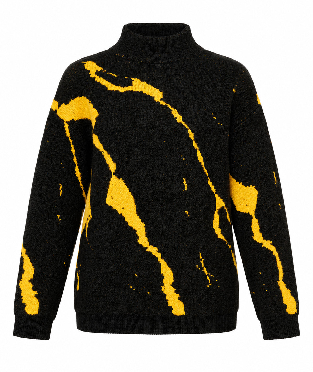 Tailor Made | Black knitted marble print sweater