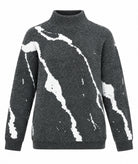 Tailor Made | Grey knitted marble print sweater