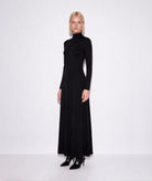 Mallory The Label | Black open-back high-neck Freya maxi dress