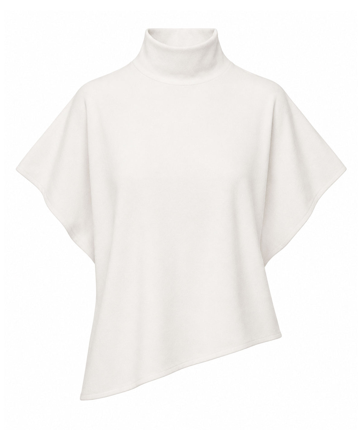 Mallory The Label | Off-white knitted mock-neck Dove asymmetric top
