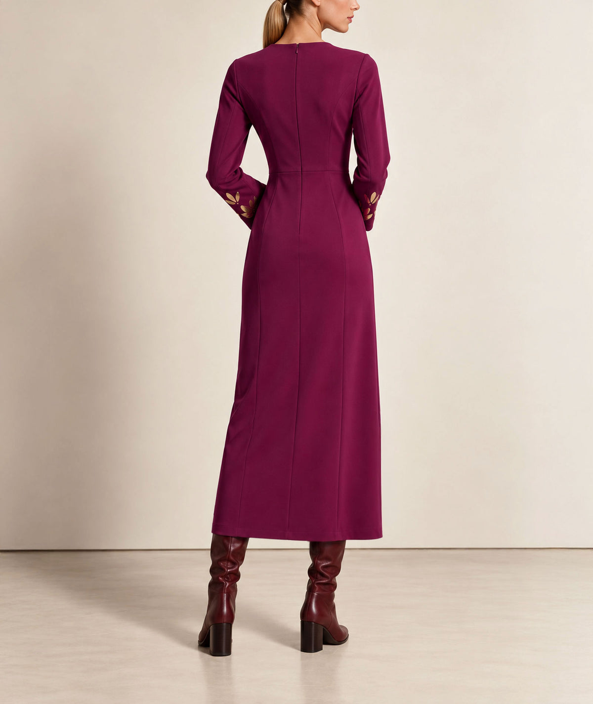 Themis Z | Burgundy Aurea midi dress
