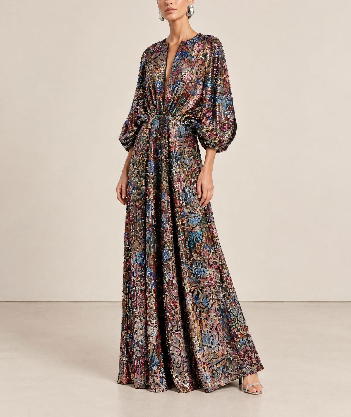Themis Z | Multicolor sequined Iris maxi dress