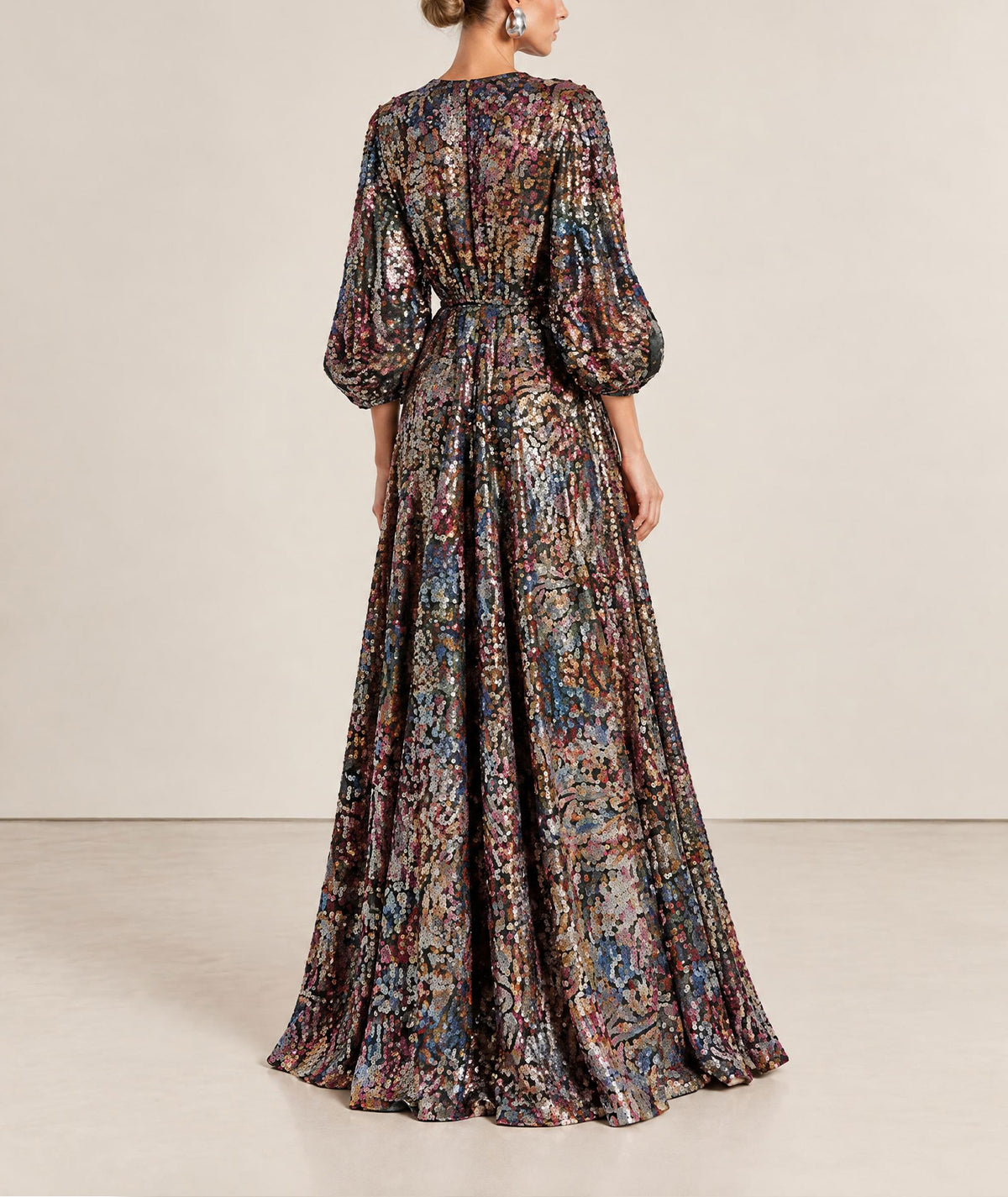 Themis Z | Multicolor sequined Iris maxi dress