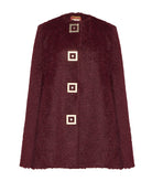 Themis Z | Burgundy faux-fur Infinity cape