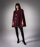 Themis Z | Burgundy faux-fur Infinity cape