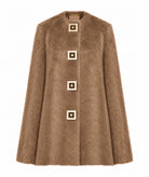 Themis Z | Brown faux-fur Infinity cape