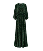 Themis Z | Green beaded Iris maxi dress