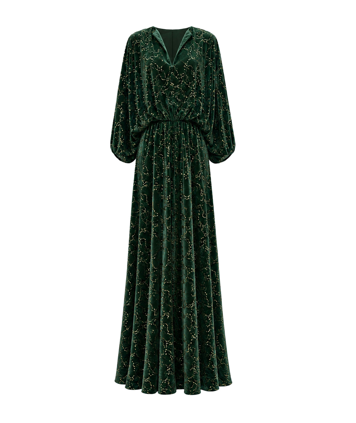 Themis Z | Green beaded Iris maxi dress
