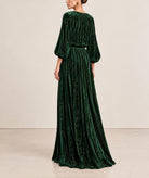 Themis Z | Green beaded Iris maxi dress