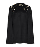 Themis Z | Black wool-cashmere Eclipse cape