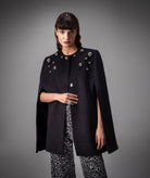 Themis Z | Black wool-cashmere Eclipse cape