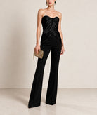 Costarellos | Black silk-blend mikado draped strapless Lyza top