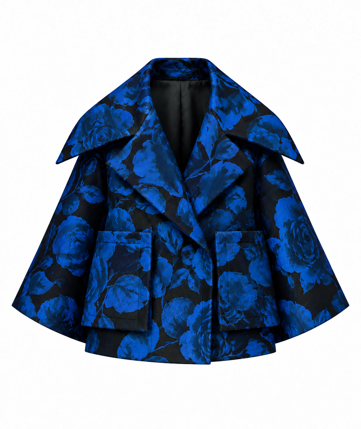 Maison Zoulias | Blue floral jacquard Vertigo jacket