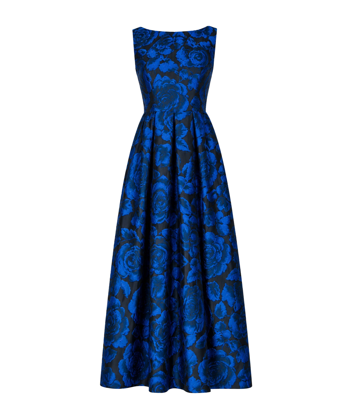 Maison Zoulias | Blue floral jacquard Sandy midi dress